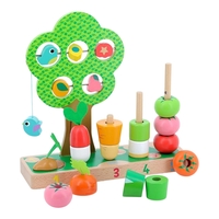 Joc educativ din lemn Vilac Învăț să număr legumele - J'apprends a compter les legumes