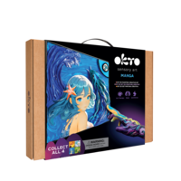 Set pictură 3D cu argilă ușoară OKTO Sensory Art - Manga Water (29 x 29 cm)