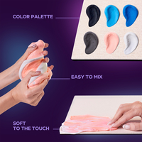 Set Pictură 3D cu Argilă Ușoară Okto Sensory Art - Waves (30x40 cm)