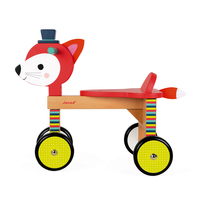 Bicicletǎ din lemn fără pedale Janod - Vulpița Baby Forest, 12-36 luni