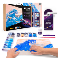 Set Pictură 3D cu Argilă Ușoară Okto Sensory Art - Waves (30x40 cm)