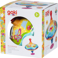 Titirez metalic cu pompă și sunet goki „Sun Swirl”, 18.5 cm, 12 luni+