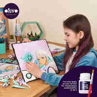 Set pictura 3D cu argila usoara Manga AIR, dimensiuni 29x29 cm, Okto Sensory Art