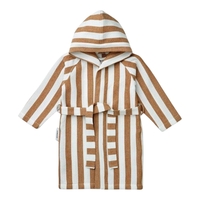 Halat de baie cu gluga pentru copii Liewood, din bumbac organic tip fagure (Waffle), Marimea 3-4 ani (98-104 cm), Culoare Caramel