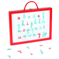 Joc educativ cu magnet, Janod, literele de mana, 3 ani+