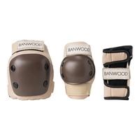 Set echipament de protectie copii Banwood, 3 in 1 (Genunchiere, Cotiere, Protectii incheieturi), Marimea S, 3 ani+