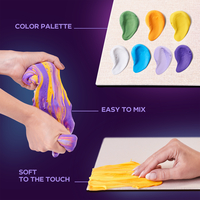 Okto Sensory Art - Set pictură 3D cu argilă ușoară „Irises”