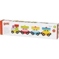 Trenuleț magnetic din lemn Goki Torino , 2 ani+
