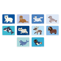 Joc educativ magnetic Janod, Magneti'book Animale Polare, 40 piese 3 ani+