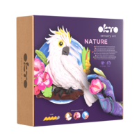 Set pictură 3D cu argilă ușoară OKTO Sensory Art, seria Nature - Cockatoo (Cacadu)