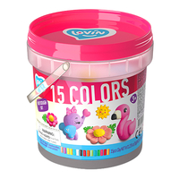 Set creativ de modelaj OKTO Clay Animale Simpatice, 15 piese/culori, include matrite si accesorii, 3 ani+