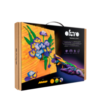 Okto Sensory Art - Set pictură 3D cu argilă ușoară „Irises”