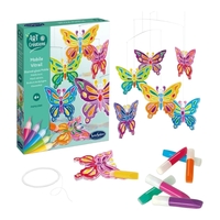 Kit Creativ Carusel Vitraliu pentru Copii, Sentosphere - Fluturi Multicolori