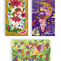 Set creativ, Janod, Printese, cu sclipici, 4 ani+
