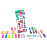 Set de plastilina / aluat ecologic pentru modelaj OKTO Lovin, 24 culori, include accesorii, 3 ani+