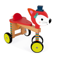 Bicicletǎ din lemn fără pedale Janod - Vulpița Baby Forest, 12-36 luni