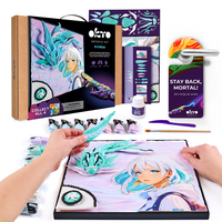 Set pictura 3D cu argila usoara Manga AIR, dimensiuni 29x29 cm, Okto Sensory Art