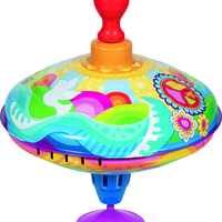Titirez metalic cu pompă și sunet goki „Sun Swirl”, 18.5 cm, 12 luni+