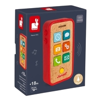 Jucǎrie, Telefon mobil Janod din lemn cu sunete, 18 luni