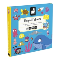 Joc magnetic Magnéti'stories Lumea Subacvatică Janod, 3-8 ani