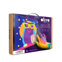Set de pictură senzorială 3D cu argilă ușoară Okto Sensory Art - Bufnița (Owl), 29 x 29 cm