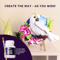 Set pictură 3D cu argilă ușoară OKTO Sensory Art, seria Nature - Cockatoo (Cacadu)