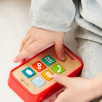 Jucǎrie, Telefon mobil Janod din lemn cu sunete, 18 luni
