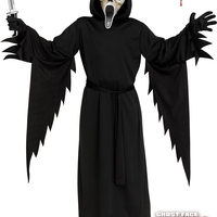 Costum Licențiat Ghost Face Deluxe Aged pentru Adulți – Mască Învechită și Robă Premium
