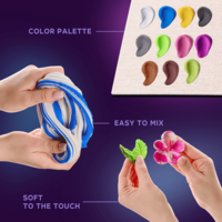 Set pictură 3D cu argilă ușoară OKTO Sensory Art, seria Nature - Cockatoo (Cacadu)