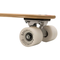 Skateboard din lemn pentru copii Banwood, model Mini Cruiser Retro, cu roti moi si rulmenti ABEC-7, Rosu, 3 ani+