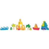 Puzzle din lemn Goki Evolution - Luminile mării, 32 piese