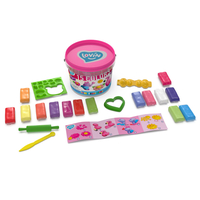 Set creativ de modelaj OKTO Clay Animale Simpatice, 15 piese/culori, include matrite si accesorii, 3 ani+