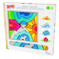 Puzzle din lemn Goki Evolution Landscape - Little Polar Bear