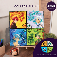 OKTO Sensory Art - Set pictură 3D cu argilă ușoară, Manga Ground (29x29 cm)