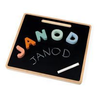 Puzzle alfabetic, Janod, din lemn, multicolor, 2-6 ani