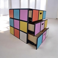 Masa „Cubul Rubik” cu Sertare – Funcționalitate, Joc și Design Premium - ARNIKA