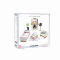 Mobilier pentru casuta, Le Toy Van, set camera de zi, 19 piese