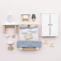 Mobilier pentru casuta, Le Toy Van, dormitor Daisylane, roz, din lemn