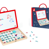 Joc educativ cu magnet, Janod, literele de mana, 3 ani+