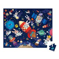 Puzzle racheta, Janod, 54 piese, 5 ani+