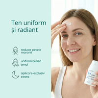 Momirov-Mini Cremă depigmentantă Lumière cu Melavoid și acid kojic pentru pete maronii, 15 ml