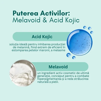 Momirov-Mini Cremă depigmentantă Lumière cu Melavoid și acid kojic pentru pete maronii, 15 ml