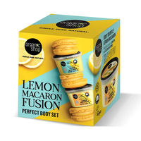 Set cadou Organic Shop Lemon Macaron cu scrub de corp 250 ml si souffle de corp 250 ml