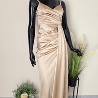 Rochie Lungă Amira-Șampanie