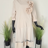 Rochie Midi Blossom-Bej