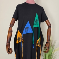 Rochie Casual Oversized Neagră „Abstract Patch”