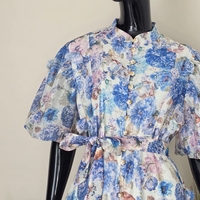 Rochie Aura Floral-Albastru