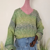 Pulover Cozy Boho-Verde