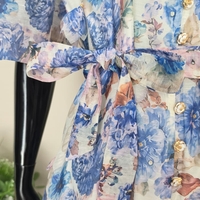 Rochie Aura Floral-Albastru