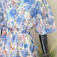 Rochie Aura Floral-Albastru